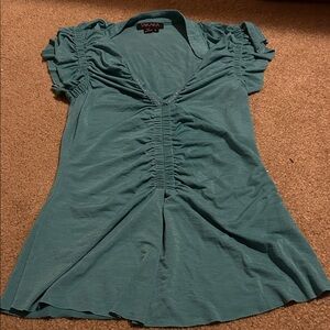 Takara Aqua Ruched Blouse